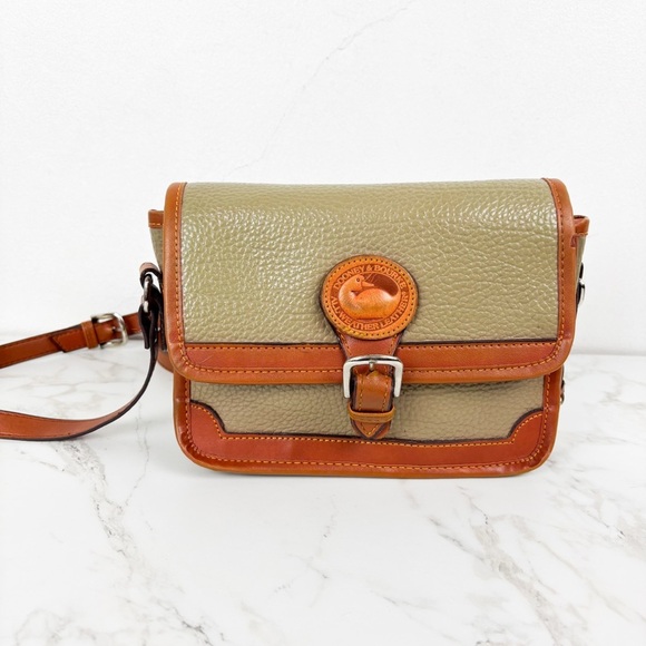 Dooney & Bourke Handbags - Vintage Dooney & Burke Two Tone Leather Satchel Bag